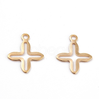 201 Stainless Steel Tiny Cross Charms STAS-C017-14G-1