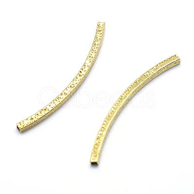 Brass Textured Tube Beads KK-A143-33C-RS-1