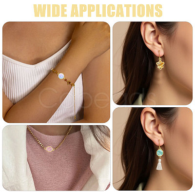 48Pcs 6 Styles Zinc Alloy Open Back Bezel Connector Charms FIND-CA0011-23-1