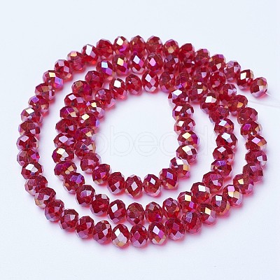 Electroplate Glass Beads Strands LS-EGLA-A034-T6mm-B07-1