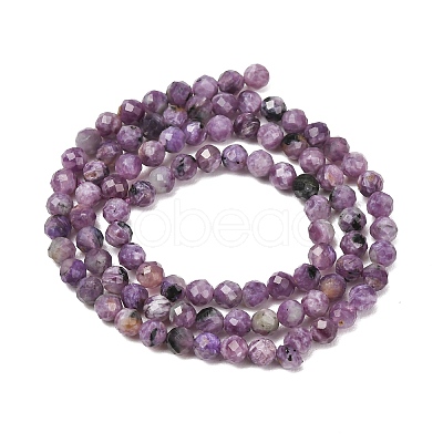 Natural Charoite Beads Strands GG-CBAA8F4-B09-4mm-A-1