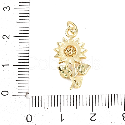 Valentine's Day Brass Micro Pave Cubic Zirconia Pendants KK-D258-07G-05-1