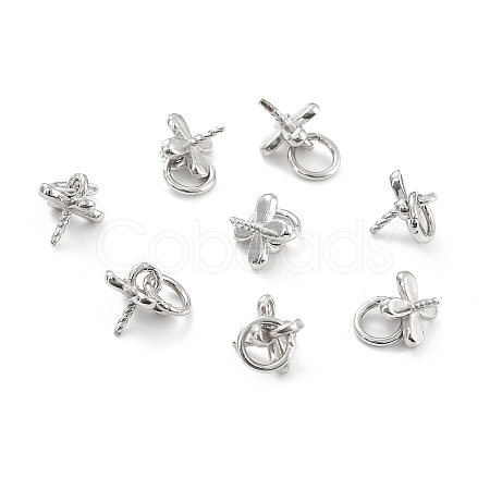 Rhodium Plated 925 Sterling Silver Peg Bails STER-Z001-013P-1