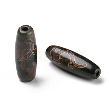 Tibetan Style dZi Beads TDZI-E004-09-1