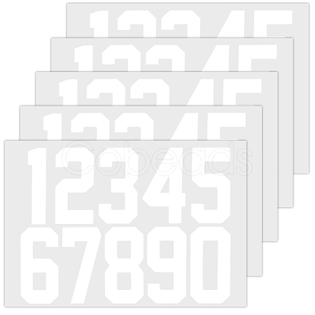 Number 0~9 PET Self-Adhesive Reflective Mailbox Stickers DIY-WH20010-26B-01-1