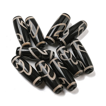Tibetan Style dZi Beads Strands G-P526-B01-1
