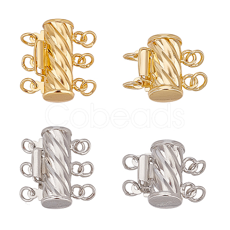 8 Sets 4 Styles Brass Box Clasps KK-AR0002-89-1