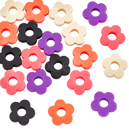 20Pcs 5 Colors Food Grade Eco-Friendly Silicone Beads SIL-NB0001-14B-1