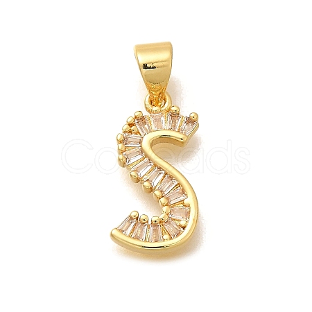 Rack Plating Brass Micro Pave Cubic Zirconia Pendants KK-L226-100G-S-1