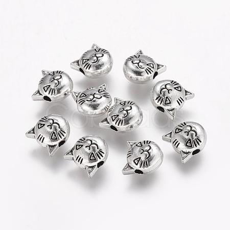 Tibetan Style Alloy Beads TIBEP-GC178-AS-RS-1