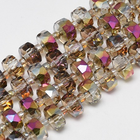 Electroplate Glass Beads Strands EGLA-Q083-10mm-D04-1