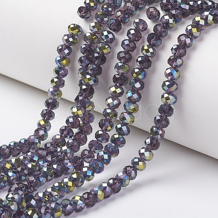 Electroplate Transparent Glass Beads Strands LS-EGLA-A034-T4mm-S07-1