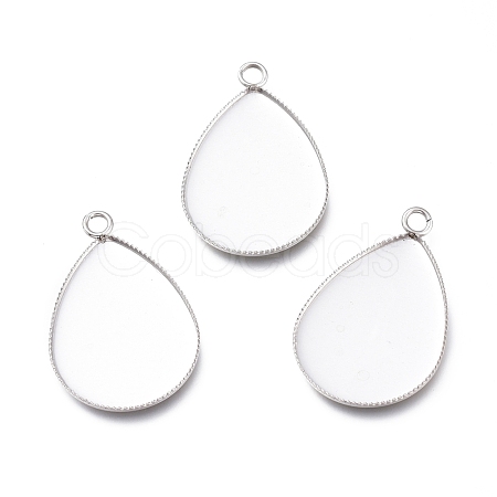 Tarnish Resistant 304 Stainless Steel Pendant Cabochons Settings for Fashion Jewelry STAS-M283-02P-1