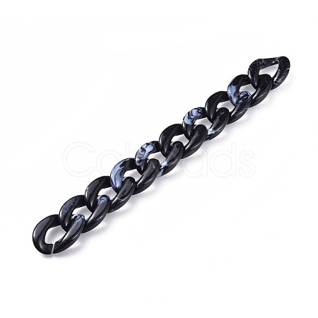 Acrylic Curb Chains AJEW-JB00505-07-1