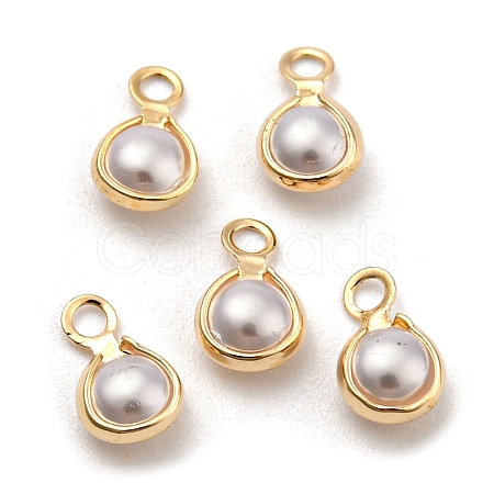 ABS Plastic Imitation Pearl Charms FIND-C039-02A-1