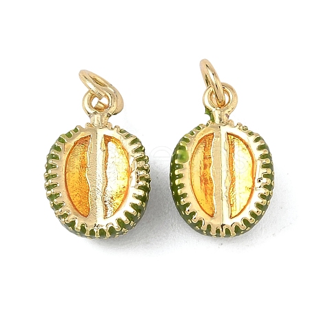 Brass Enamel Pendants KK-L256-44G-04-1