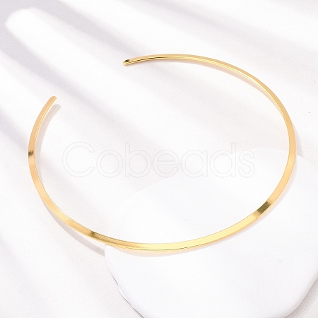 304 Stainless Cuff Choker Necklaces SA-CBA725A-22G-1