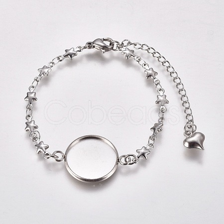 Tarnish Resistant 304 Stainless Steel Bracelet Making STAS-L248-008P-1