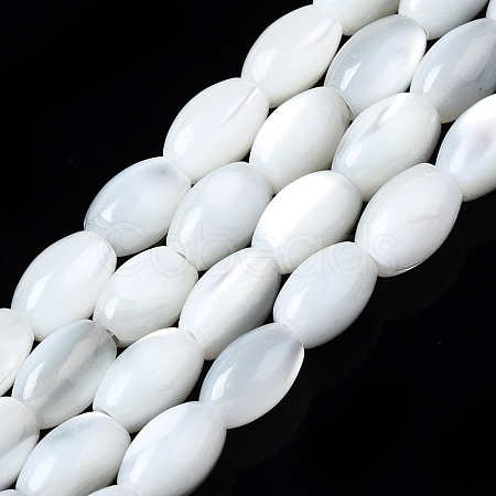 Natural Trochid Shell/Trochus Shell Beads Strands SSHEL-S266-021A-01-1