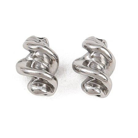 Twist Corrugated 304 Stainless Steel Beads STAS-T072-13P-1