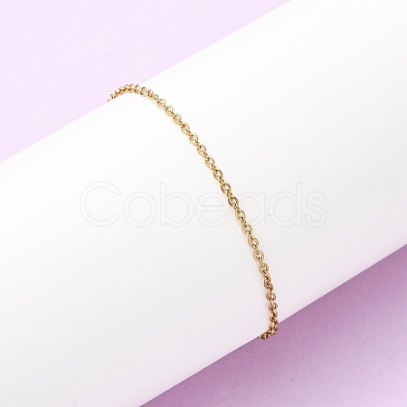 304 Stainless Steel Cable Chain Bracelets BJEW-C134-01D-G-1