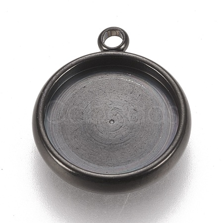 304 Stainless Steel Pendant Cabochon Settings STAS-K202-03E-B-1