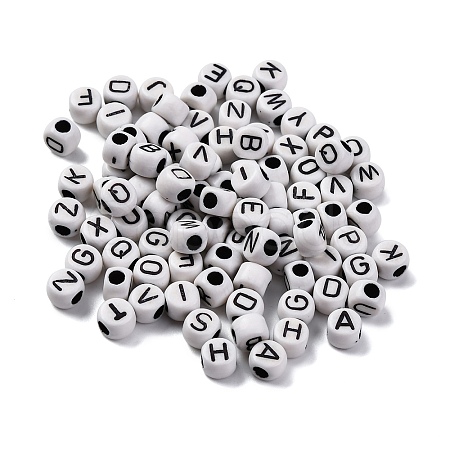 Opaque Acrylic Beads OACR-M020-01C-1