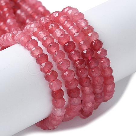 Dyed Natural Malaysia Jade Rondelle Beads Strands X-G-E316-2x4mm-62-1