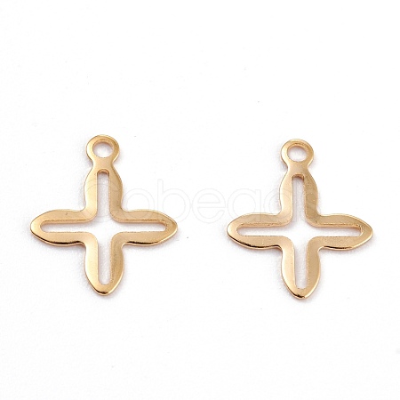 201 Stainless Steel Tiny Cross Charms STAS-C017-14G-1