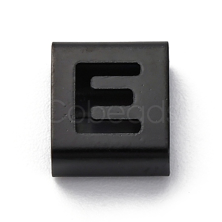 Ion Plating(IP) 304 Stainless Steel Square Slide Charms STAS-L132-25E-B-1