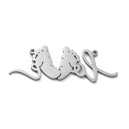 Tarnish Resistant 304 Stainless Steel Connector Charms STAS-G329-01P-1