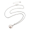 925 Sterling Silver Necklaces, Pearl and Cubic Zirconia, Round, Platinum, 15.55 inch(39.5cm)