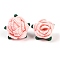 Cotton Knitting Artificial Flower, Ornament Accessories, Misty Rose, 56x61.5x39mm