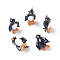 Handmade Lampwork Pendants, Penguin, Black, 24~32x17~20x12~20mm, Hole: 2~4mm