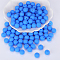 Round Silicone Focal Beads, Chewing Beads For Teethers, DIY Nursing Necklaces Making, Dodger Blue, 15mm, Hole: 2mm