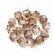 Two Tone Transparent Spray Painted Acrylic Beads, Polygon, Camel, 7.5x8x8mm, Hole: 1.8mm, about 1690pcs/500g