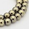 Round Non-magnetic Synthetic Hematite Beads Strands, Imitation Pyrite, Antique Bronze Plated, 6mm, Hole: 0.5mm, about 71pcs/strand, 16 inch