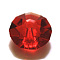 Imitation Austrian Crystal Beads, Grade AAA, K9 Glass, Faceted, Flat Round, Red, 6x3.5mm, Hole: 0.7~0.9mm