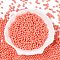 Glass Seed Beads, Opaque Colours, Round, Tomato, 3.5~4x3~3.5mm, Hole: 0.8~0.9mm, about 4500pcs/pound