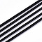 Waxed Polyester Cords, for Jewelry Making, Black, 1.5mm, about 10m/roll