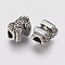 Ion Plating(IP) 304 Stainless Steel European Beads, Bowknot, Large Hole Beads, Antique Silver, 9x12.5x8mm, Hole: 4.5mm