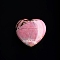 Natural Rhodonite Love Heart Stone, Pocket Palm Stone for Reiki Balancing, Home Display Decorations, 20x20mm