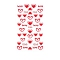 Valentine's Day 5D Love Nail Art Sticker Decals, Self Adhesive Heart Pattern Carving Design Nail Applique Decoration for Women Girls, Heart Pattern, 105x60mm