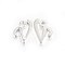 Silver Color Plated Alloy Letter Pendants, Rack Plating, Cadmium Free & Lead Free, Letter.V, 13x8x2mm, Hole: 1.5mm