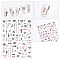 Halloween Paper Nail Art Stickers, Self-Adhesive Nail Design Art, for Nail Toenails Tips Decorations, Mixed Shapes, 13x8cm