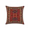 Square Cotton Linen Pillow Covers, Persian Style Pattern Cushion Cover, for Couch Sofa Bed, Square, without Pillow Filling, Dark Red, 450x450mm