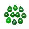 Natural Malaysia Jade Cabochons, Dyed, teardrop, Green, 17~18x12~13x5mm