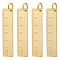 Brass Big Pendants, with Jump Ring, Ruler, Golden, 65x15x2.5mm, Hole: 8mm