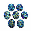 Electroplate Druzy Resin Cabochons CRES-T012-08B-1