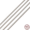Anti-Tarnish Rhodium Plated 925 Sterling Silver Box Chains LS-STER-F052-09P-3